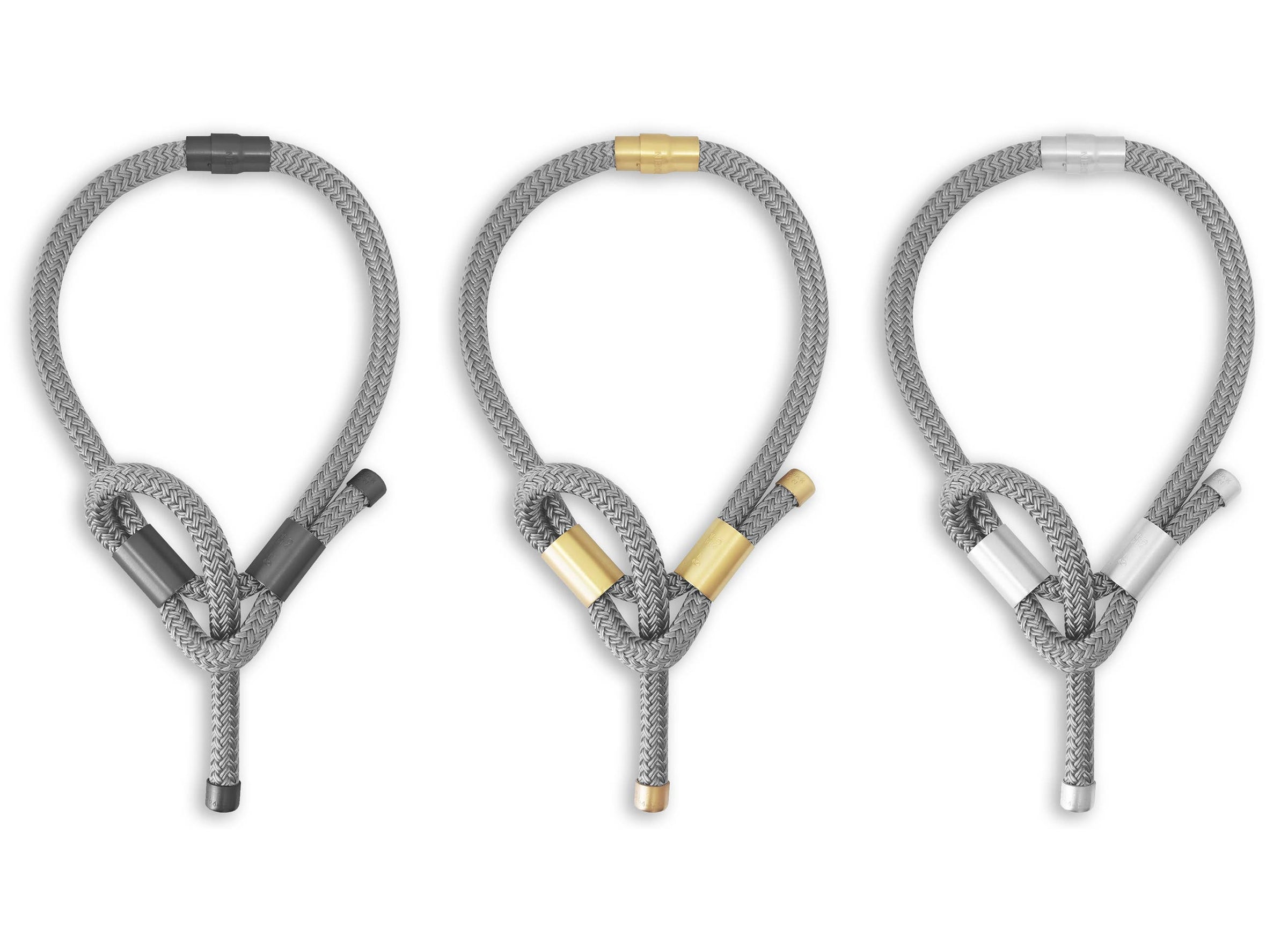 Carlotta Scarabeo NEPTUNE Multi Way Necklace - Black / Black / Satin Silver