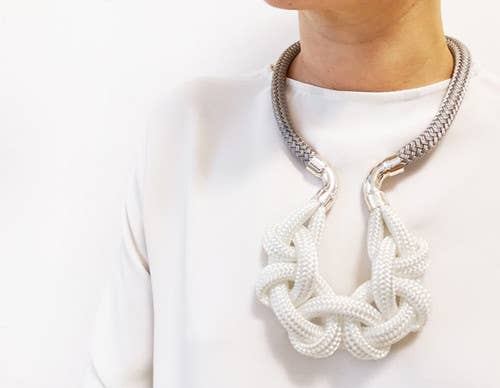 FOAM-Customisable-Necklace-Grey-and-White-with-Satin-Silver-by-Carlotta-Scarbeo