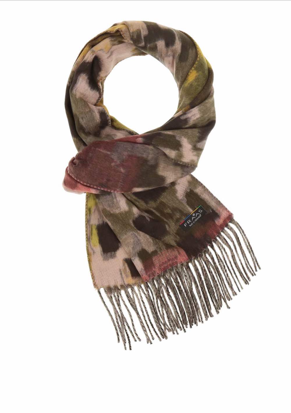 fraas-womens-cashmink-scarf-in-modern-geo-weave-safari-green