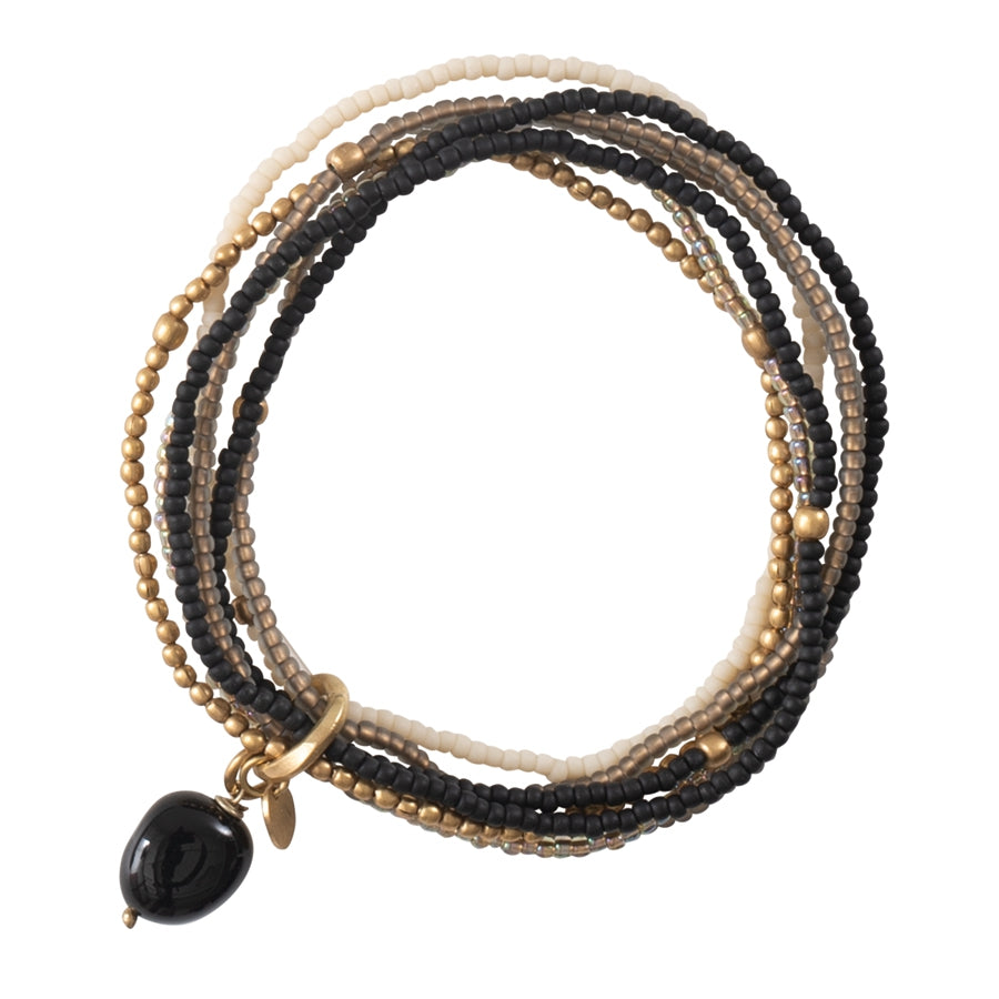 Onyx and discount gold bracelet