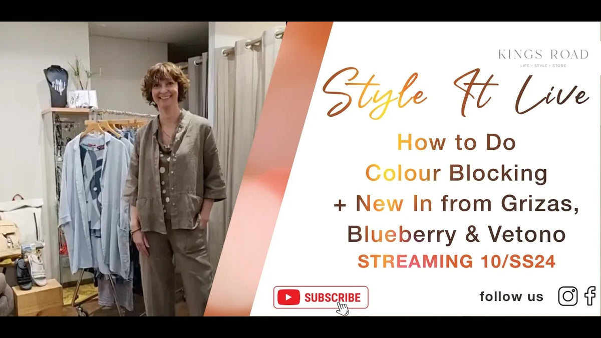 Colour Block and Mix Match Magic with Vetono & Grizas Blueberry at Kings Road Fashions