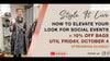 Kings Road Fashions Presents: Elevate Your Look for Social Events - Style It Live AW24