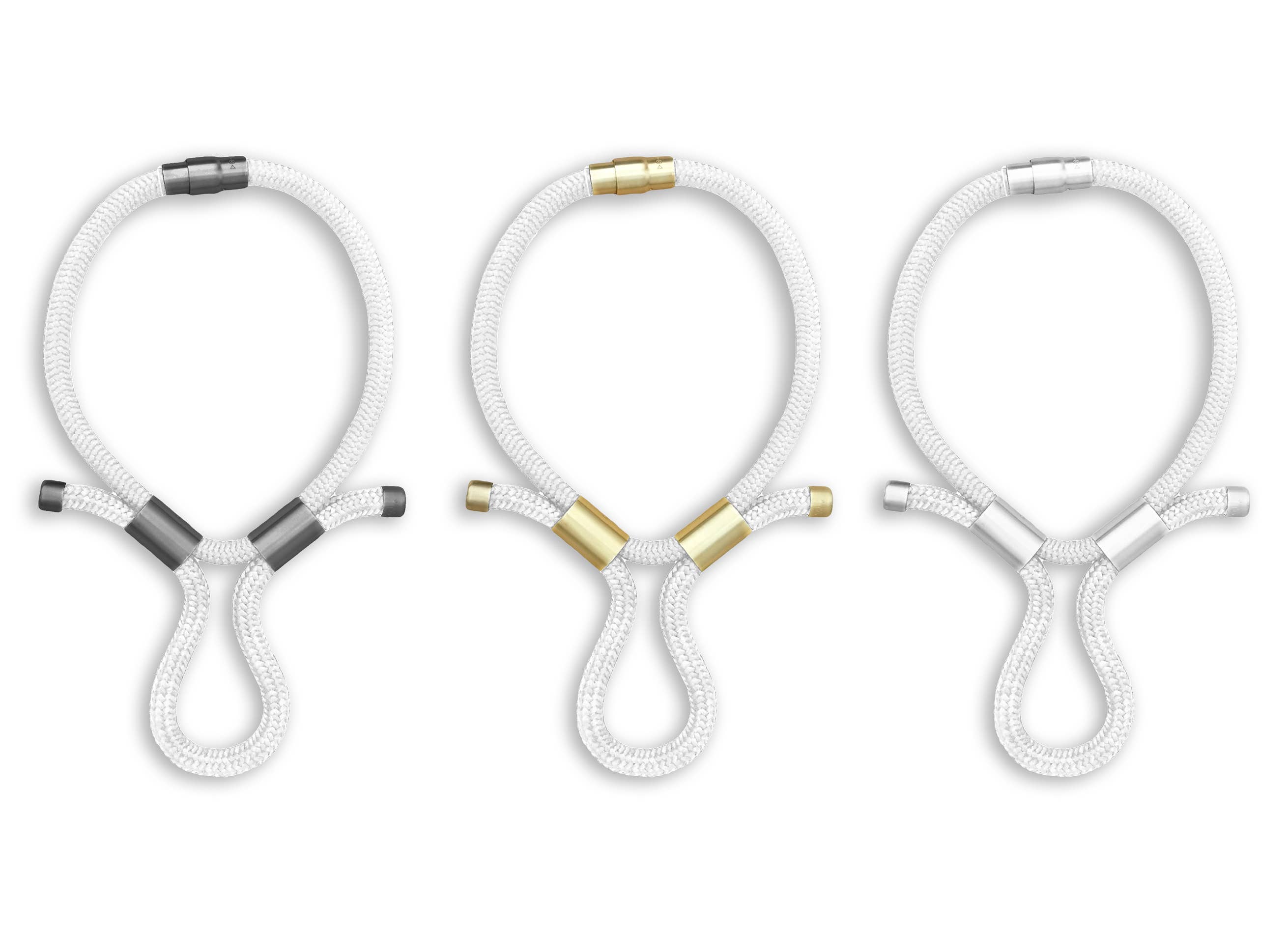 Carlotta Scarabeo NEPTUNE Multi Way Necklace - Black / Black / Satin Silver