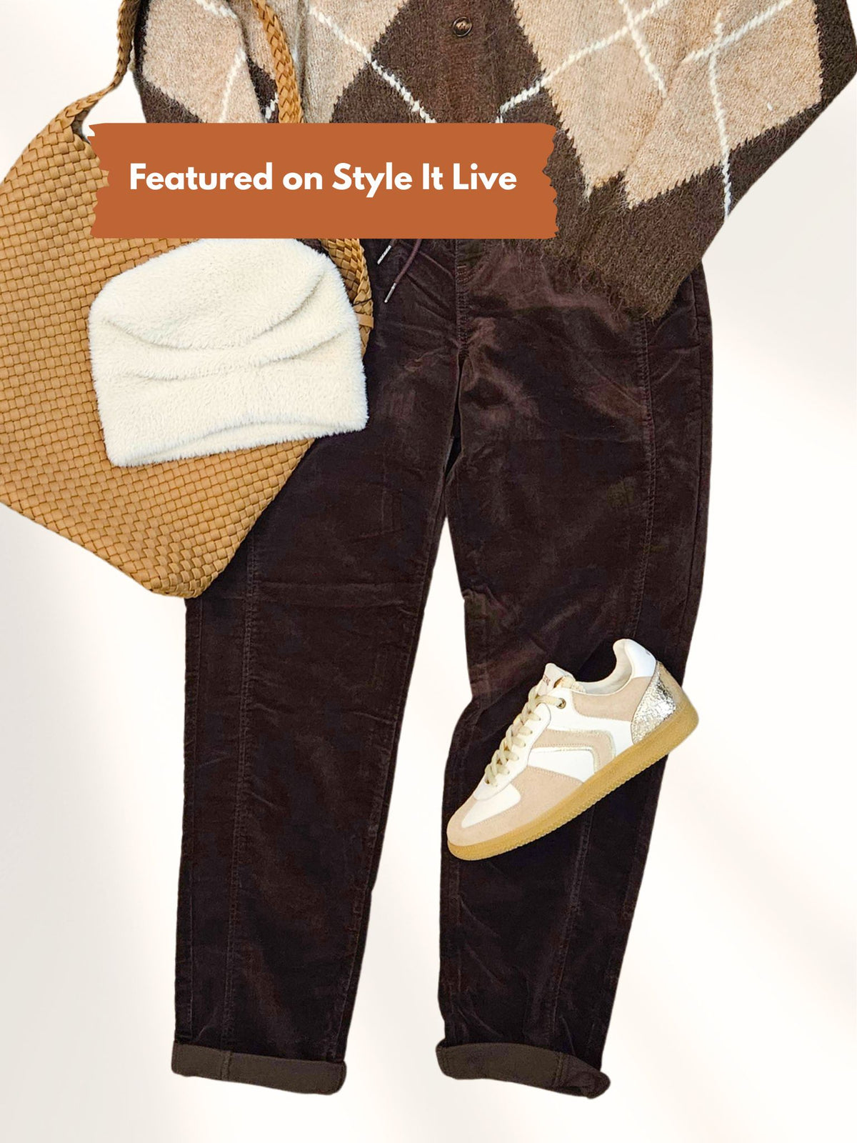 Red Button Stella Chocolate Velvet Straight Leg Trousers