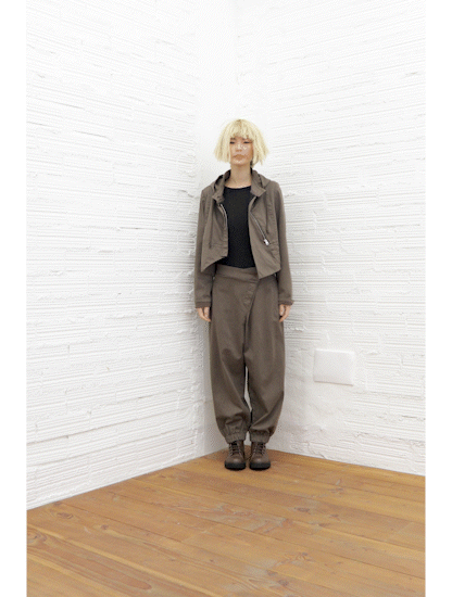 Lurdes Bergada - Women's Peach Skin Asymmetric Front Trousers M26 200 at Kings Road Fashions, Leighton Buzzard, UK
