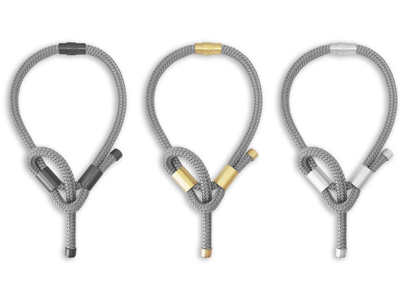 Carlotta Scarabeo NEPTUNE Multi Way Necklace - Black / Black / Satin Silver