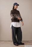 Fynch Hatton Women's Nordic Knit Sweater Espresso 26097470
