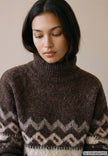 Fynch Hatton Women's Nordic Knit Sweater Espresso 26097470