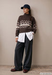 Fynch Hatton Women's Nordic Knit Sweater Espresso 26097470