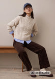 Fynch Hatton Women's Funnel Neck Cable Knit Sweater Neutral Tan - 26107310 - Kings Road Fashions, Leighton Buzzard