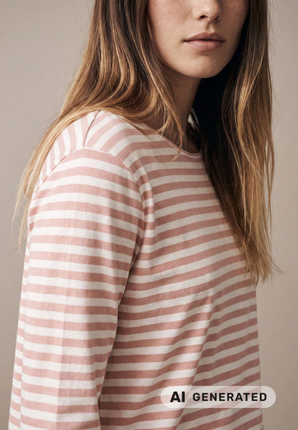 Fynch Hatton Women's Silky Rose Striped Long Sleeve Top 26146235