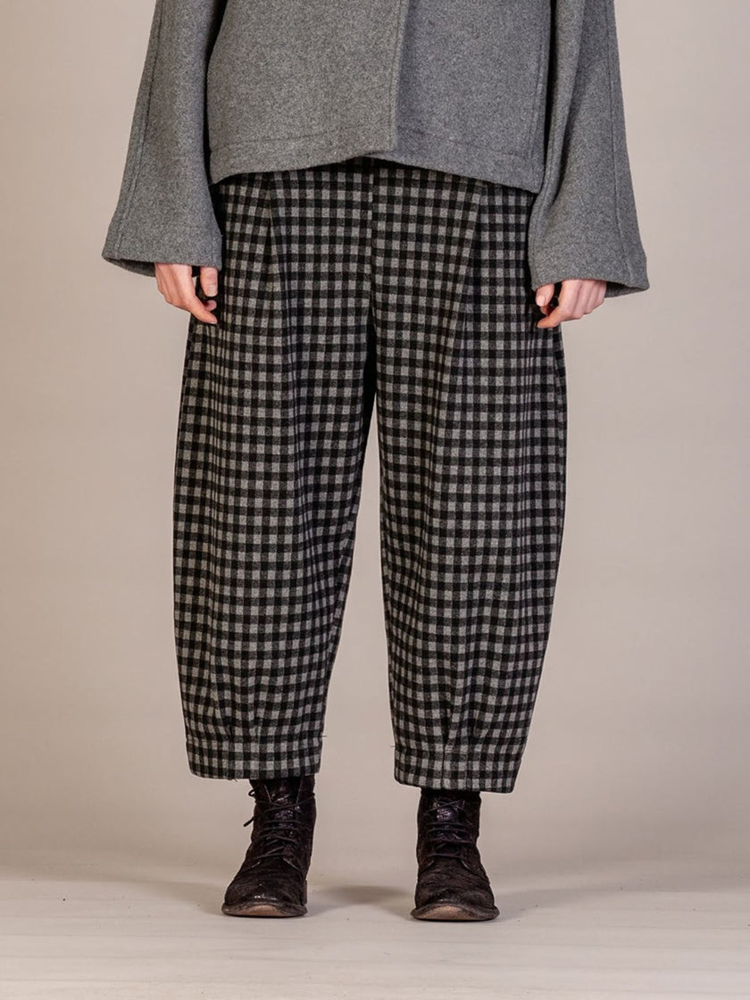 Mama B - Women's BIANCO JQ Trousers in Grigio Big Check