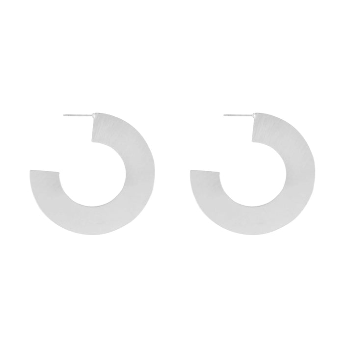 DNSK - Alaya Chunky Flat Hoop Silver