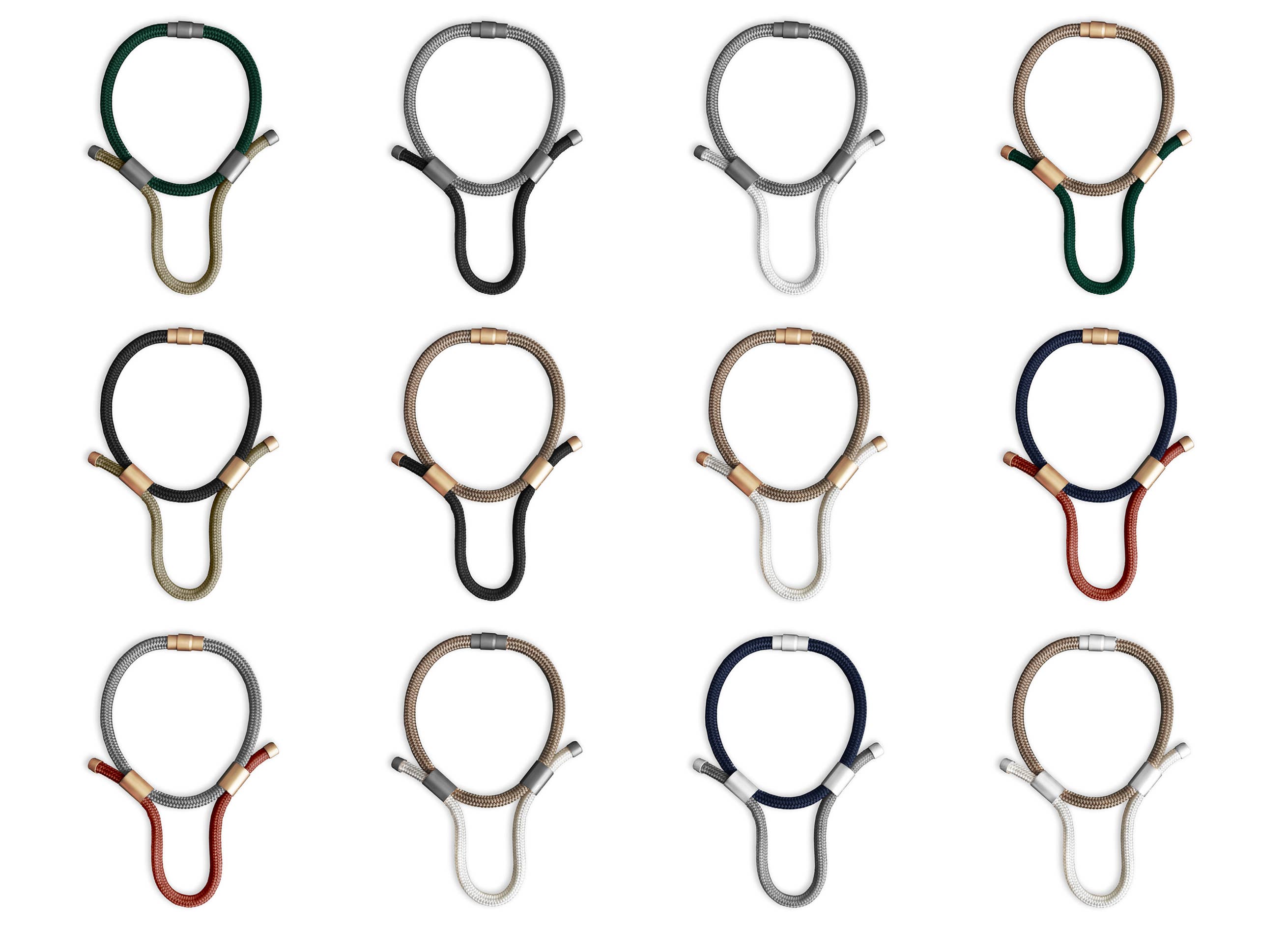 Carlotta Scarabeo NEPTUNE Multi Way Necklace - Black / Black / Satin Silver