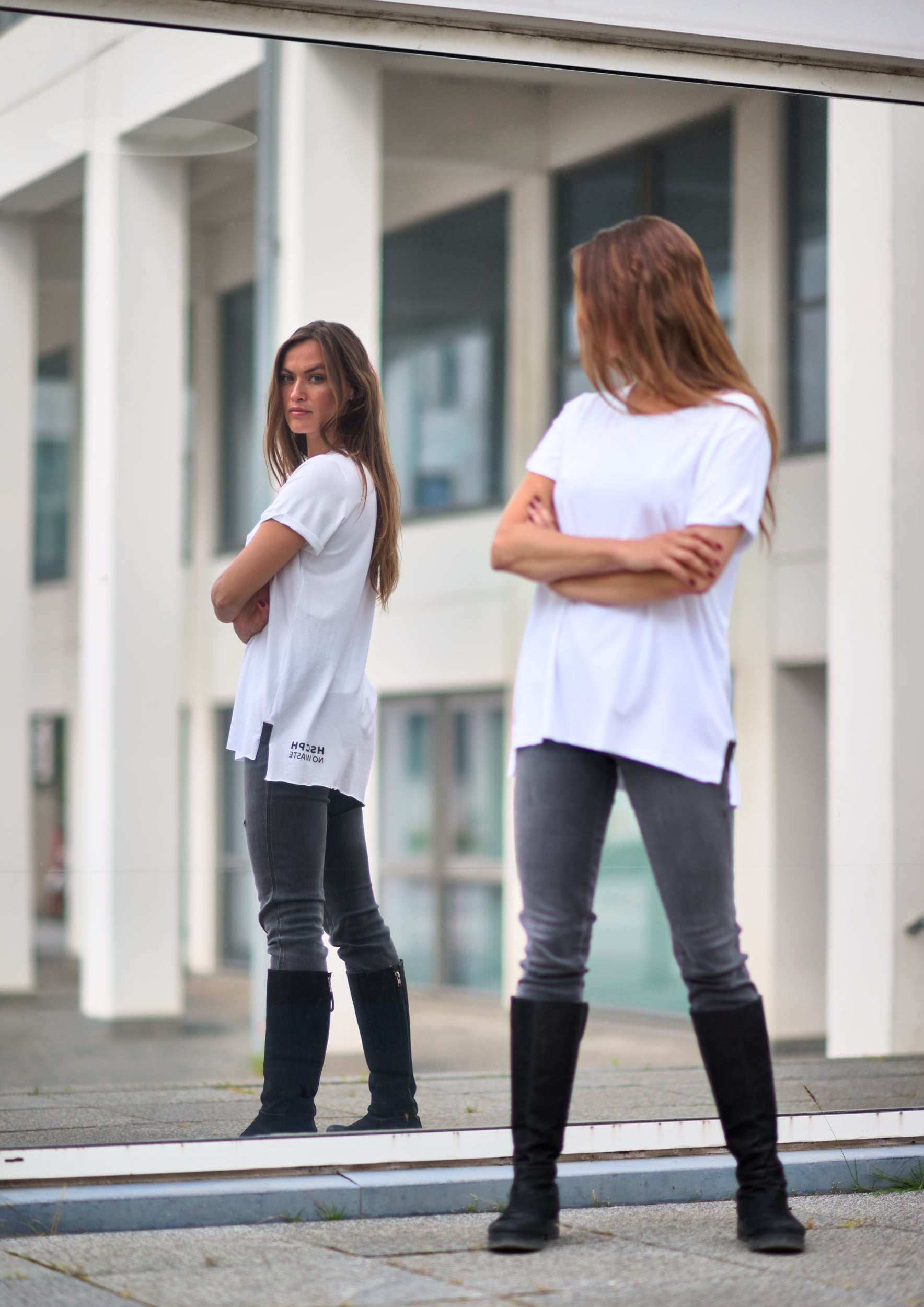HSCP-96092NW-WHT - Henriette Steffensen - No Waste Loose Fit Tee - White
