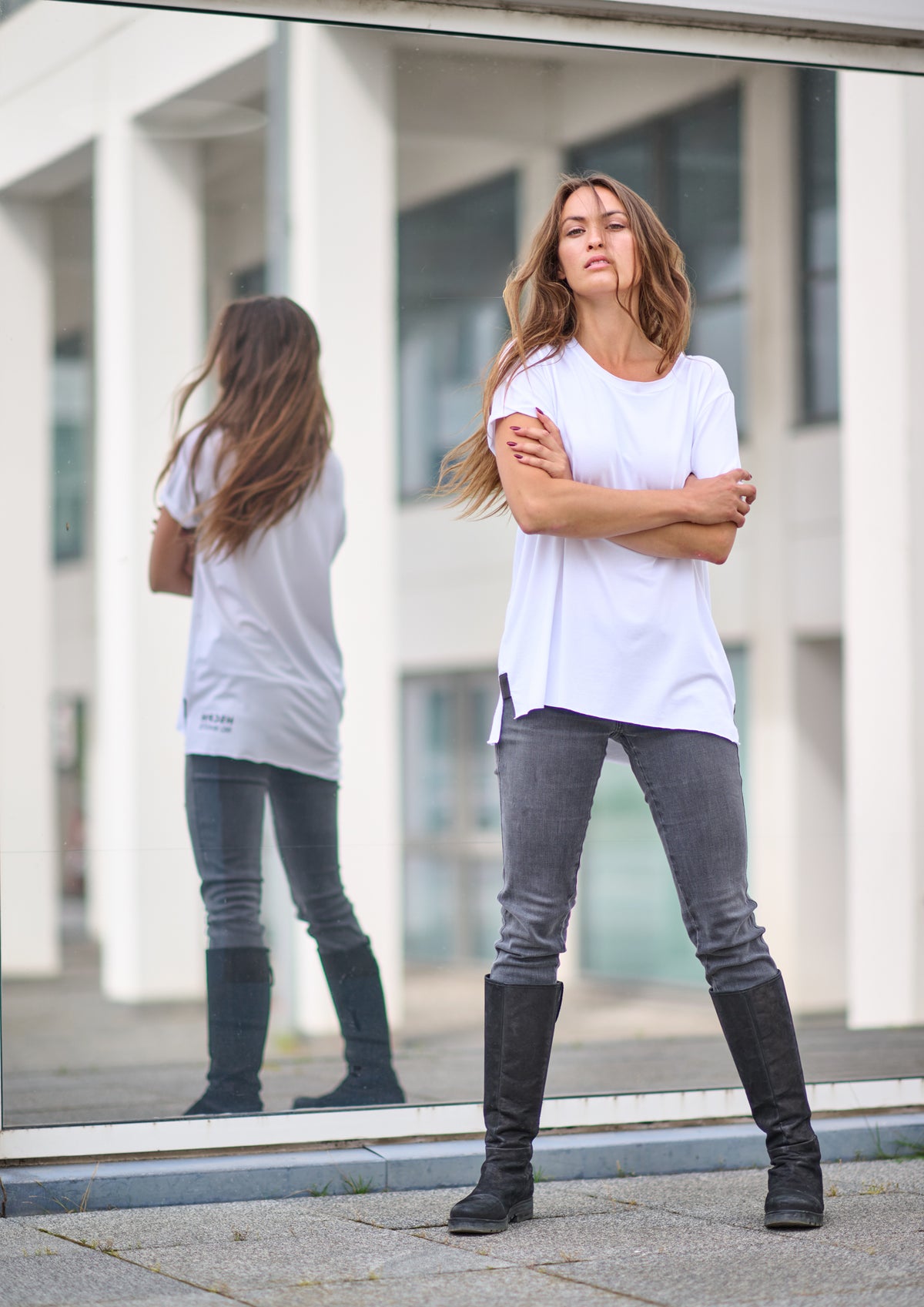 HSCP-96092NW-WHT - Henriette Steffensen - No Waste Loose Fit Tee - White