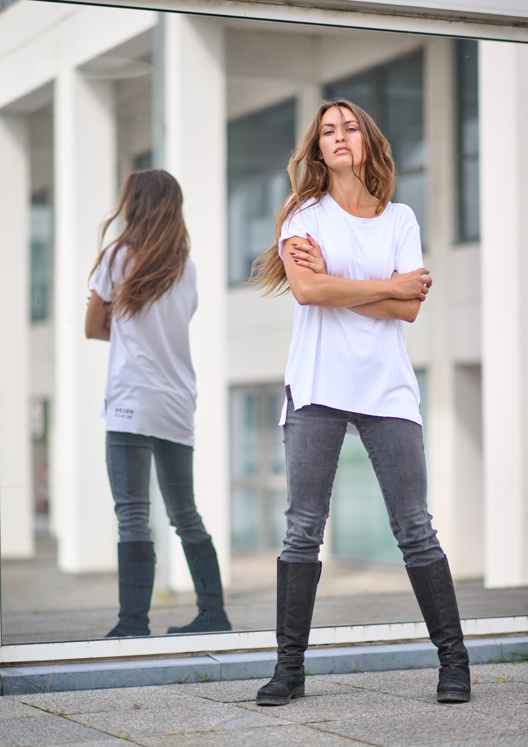 HSCP-96092NW-WHT - Henriette Steffensen - No Waste Loose Fit Tee - White