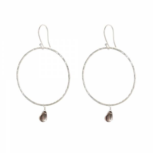 A Beautiful Story - Embrace Smokey Quartz Silver Earrings