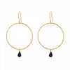 A Beautiful Story - Embrace Black Onyx Gold Earrings