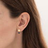 A Beautiful Story - Mini Coin Lapis Lazuli Gold Earrings