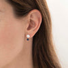 A Beautiful Story - Mini Coin Lapis Lazuli Silver Earrings