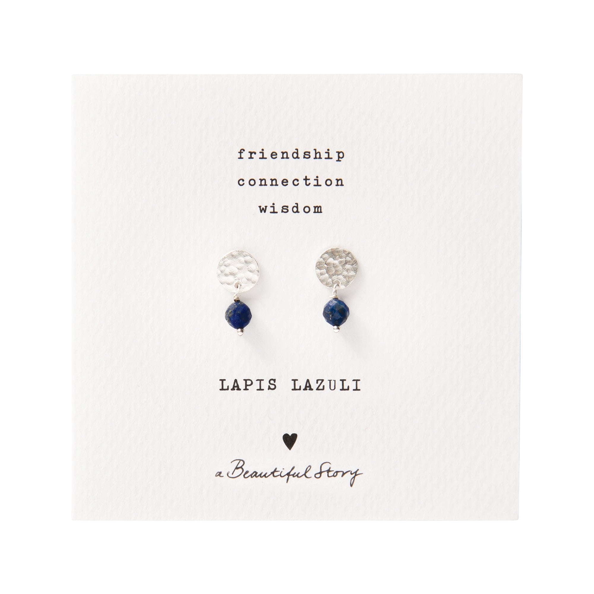 A Beautiful Story - Mini Coin Lapis Lazuli Silver Earrings