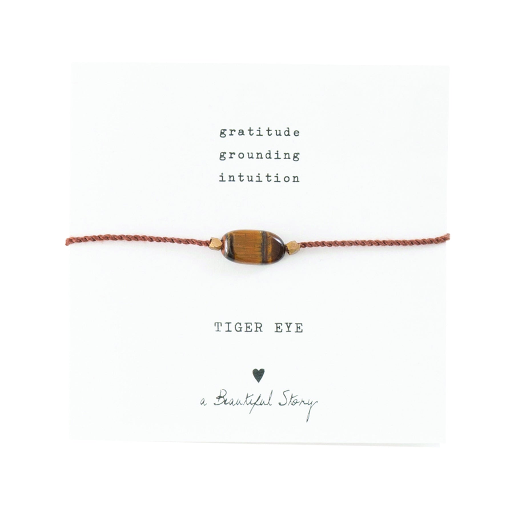 A Beautiful Story - Gemstone Card - Bracelet with Tigers Eye