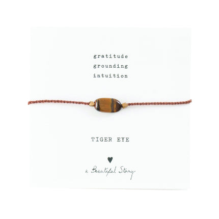 A Beautiful Story - Gemstone Card - Bracelet with Tigers Eye