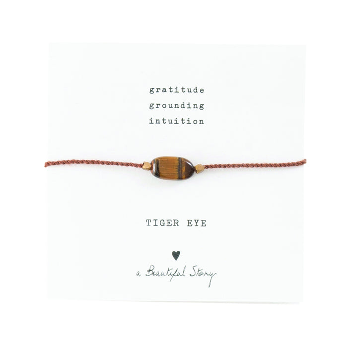 A Beautiful Story - Gemstone Card - Bracelet with Tigers Eye