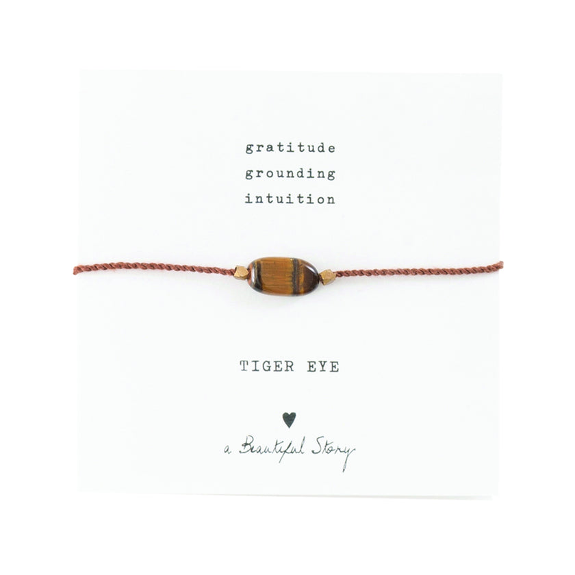 A Beautiful Story - Gemstone Card - Bracelet with Tigers Eye