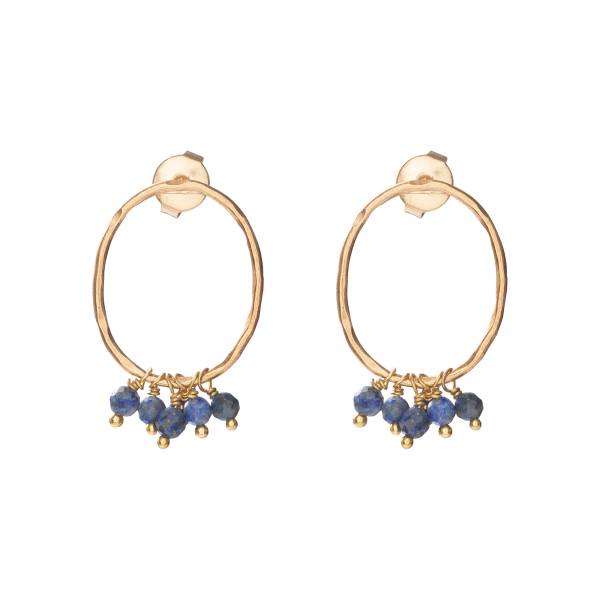 A Beautiful Story - Serenity Lapis Lazuli Gold Earrings