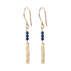 A Beautiful Story - Bar Lapis Lazuli Gold Plated Earrings