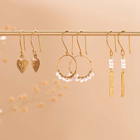 A Beautiful Story - Generous Quartz Gold Plated Earrings - Rose