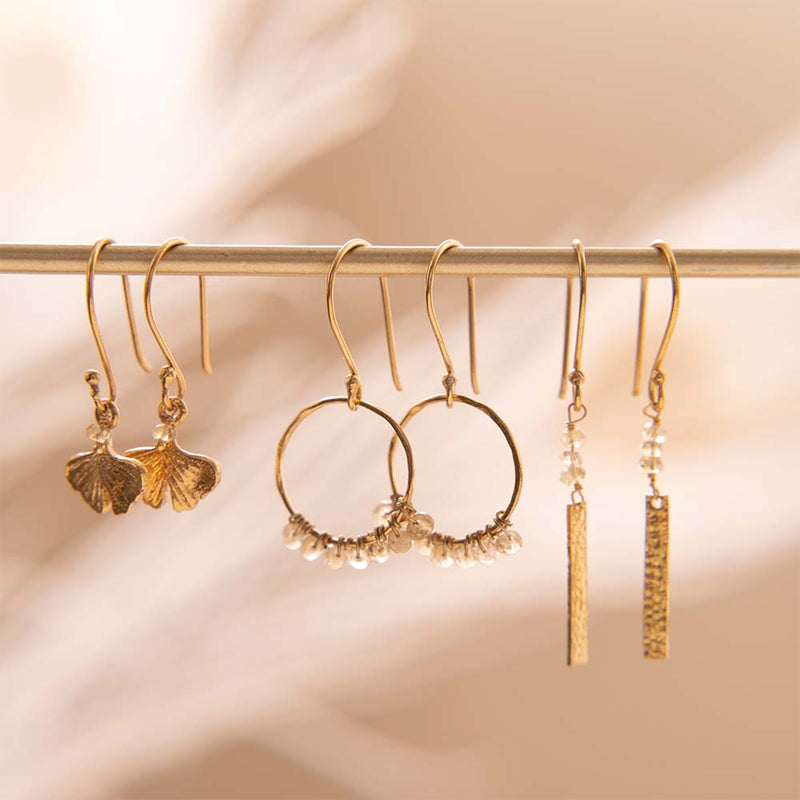 A Beautiful Story - Generous Citrine Gold Plated Earrings
