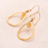 A Beautiful Story - Affection Citrine Gold Plated Earrings