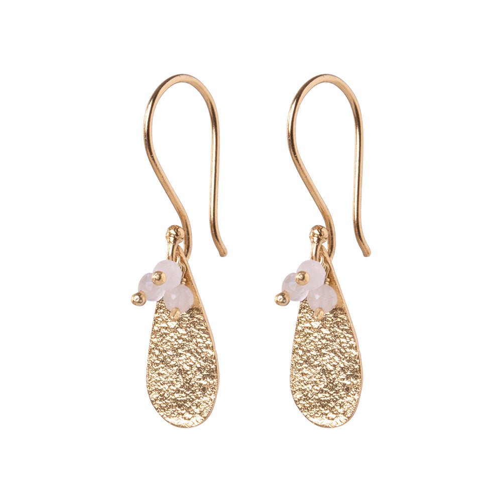 A Beautiful Story - Intention Rose Quartz Gold Plated Earrings