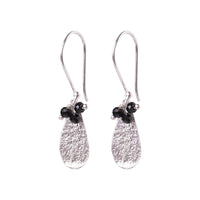 A Beautiful Story - Intention Black Onyx Silver Plated Earrings
