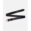 Marin Women's Leather Waist Belt in Black with Statement Buckle
