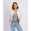 Marin Women's Leather Waist Belt in Camel with Statement Buckle