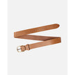 Marin Women's Leather Waist Belt in Camel with Statement Buckle