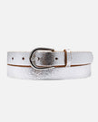 Eva Metallic Leather Belt in Gold Finish