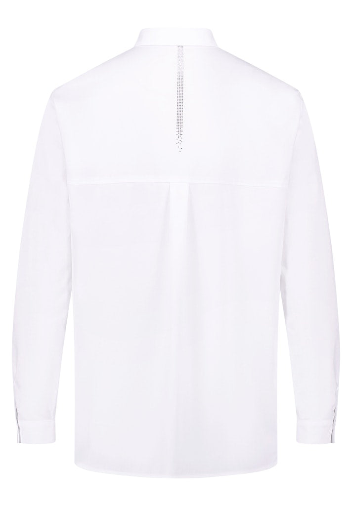 Betty Barclay - Women's Bright White Blouse with Embellishment - 80019555-1000