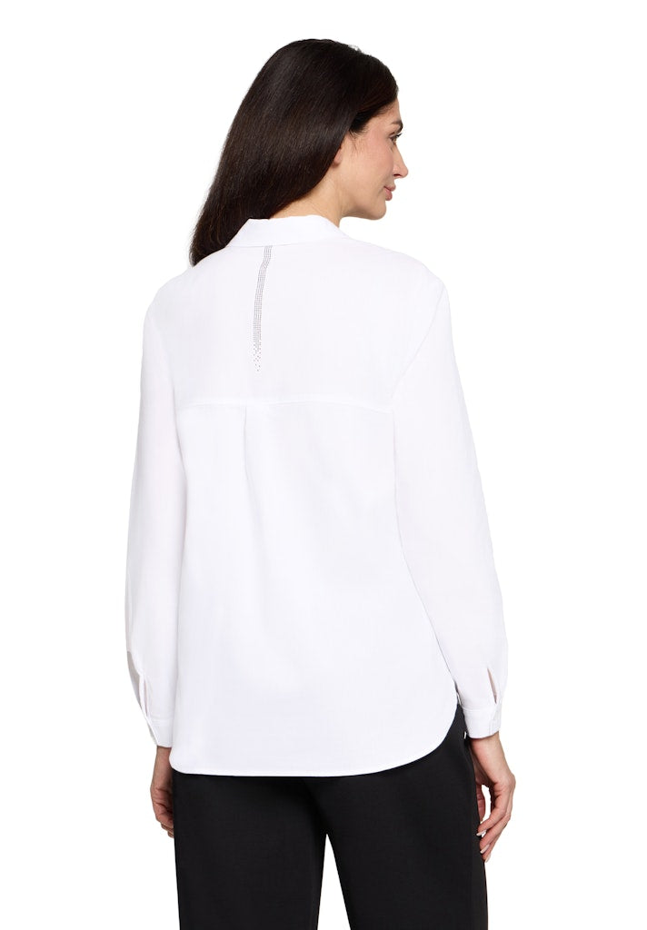Betty Barclay - Women's Bright White Blouse with Embellishment - 80019555-1000