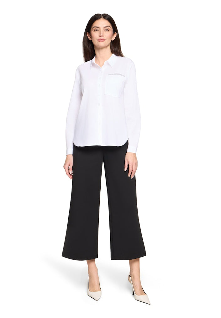 Betty Barclay - Women's Bright White Blouse with Embellishment - 80019555-1000