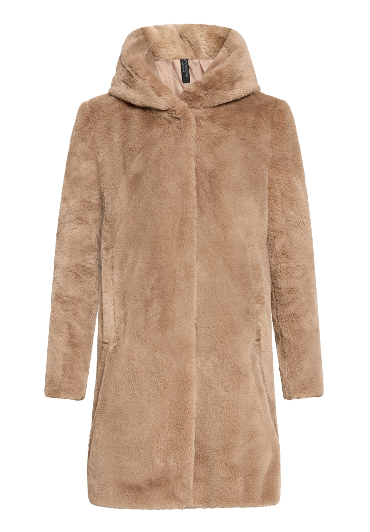 Betty Barclay Women's Faux Fur Coat in Classic Bronze 7191 1540 7460 at Kings Road Fashions, Leighton Buzzard, UK