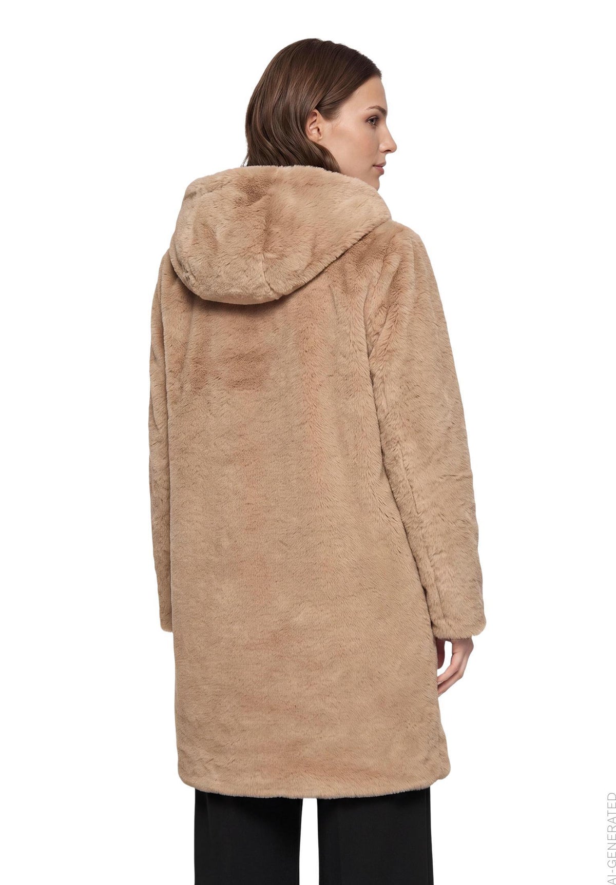 Betty Barclay Women's Faux Fur Coat in Classic Bronze 7191 1540 7460 at Kings Road Fashions, Leighton Buzzard, UK