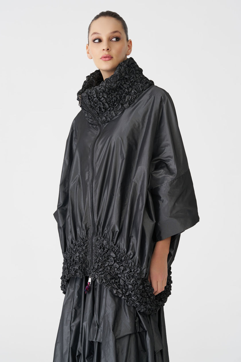 Bize Women's Taffeta Statement Jacket Anthracite BC5122