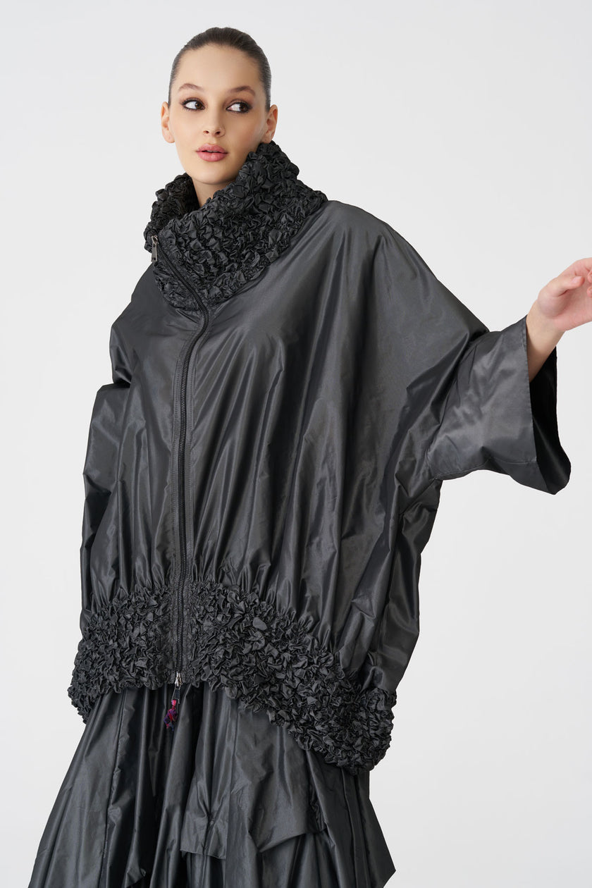 Bize Women's Taffeta Statement Jacket Anthracite BC5122