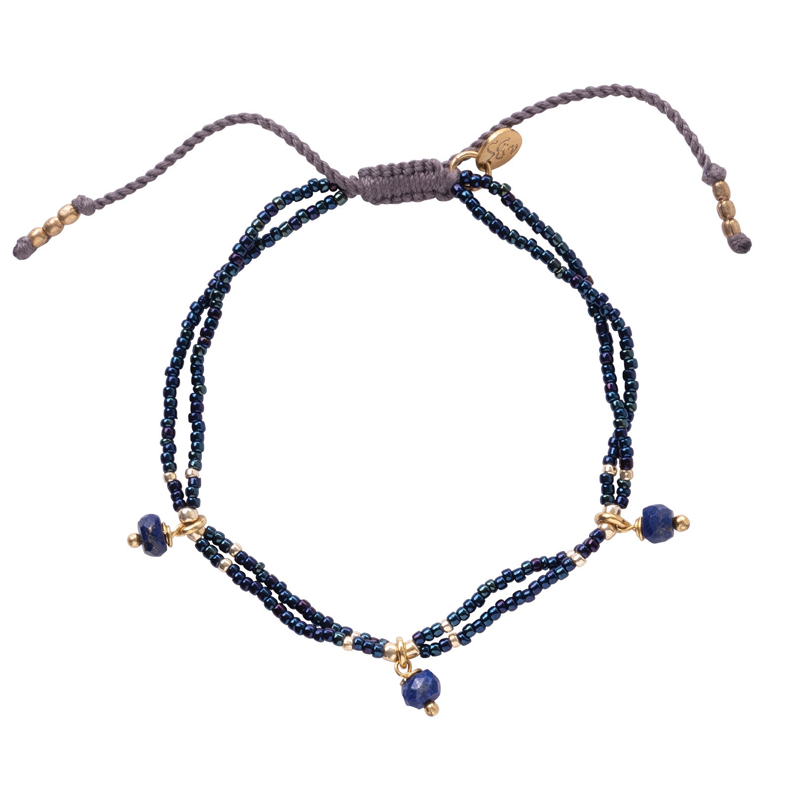 A Beautiful Story - Honor Lapis Lazuli Gold Colored Bracelet - Blue