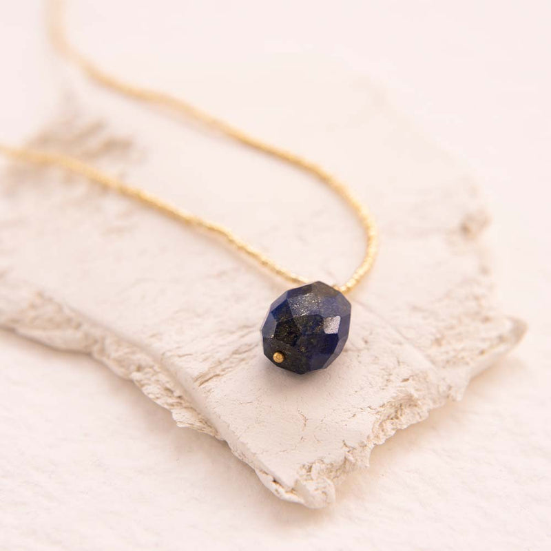 A Beautiful Story - Calm Lapis Lazuli + Gold Necklace